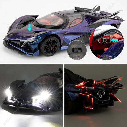 1/24 Apollo EVO Alloy Car Model – Pull Back Function with Realistic Sound & Bright LED Lights