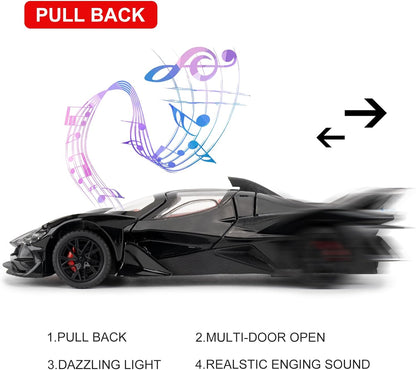 1/24 Apollo EVO Alloy Car Model – Pull Back Function with Realistic Sound & Bright LED Lights