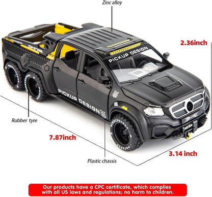 1:28 Mercedes Pickup X-Class Model Car – Diecast Zinc Alloy Pull Back Toy with Sound and Light