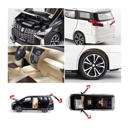 1:32 Alphard Alloy Die Cast Metal Car Model Diecast Metal Car With Light Sound Openable Door Pullback Toy Car For Kids Best Gifts Toys For Boys,Multicolor