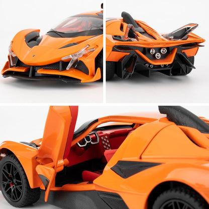 1/24 Apollo EVO Alloy Car Model – Pull Back Function with Realistic Sound & Bright LED Lights