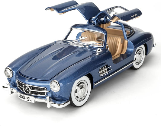 Benz 300 SL Classic Cars Model Car, Zinc Alloy Pull Back Toy car with Sound and Light for Kids Boy Girl Gift