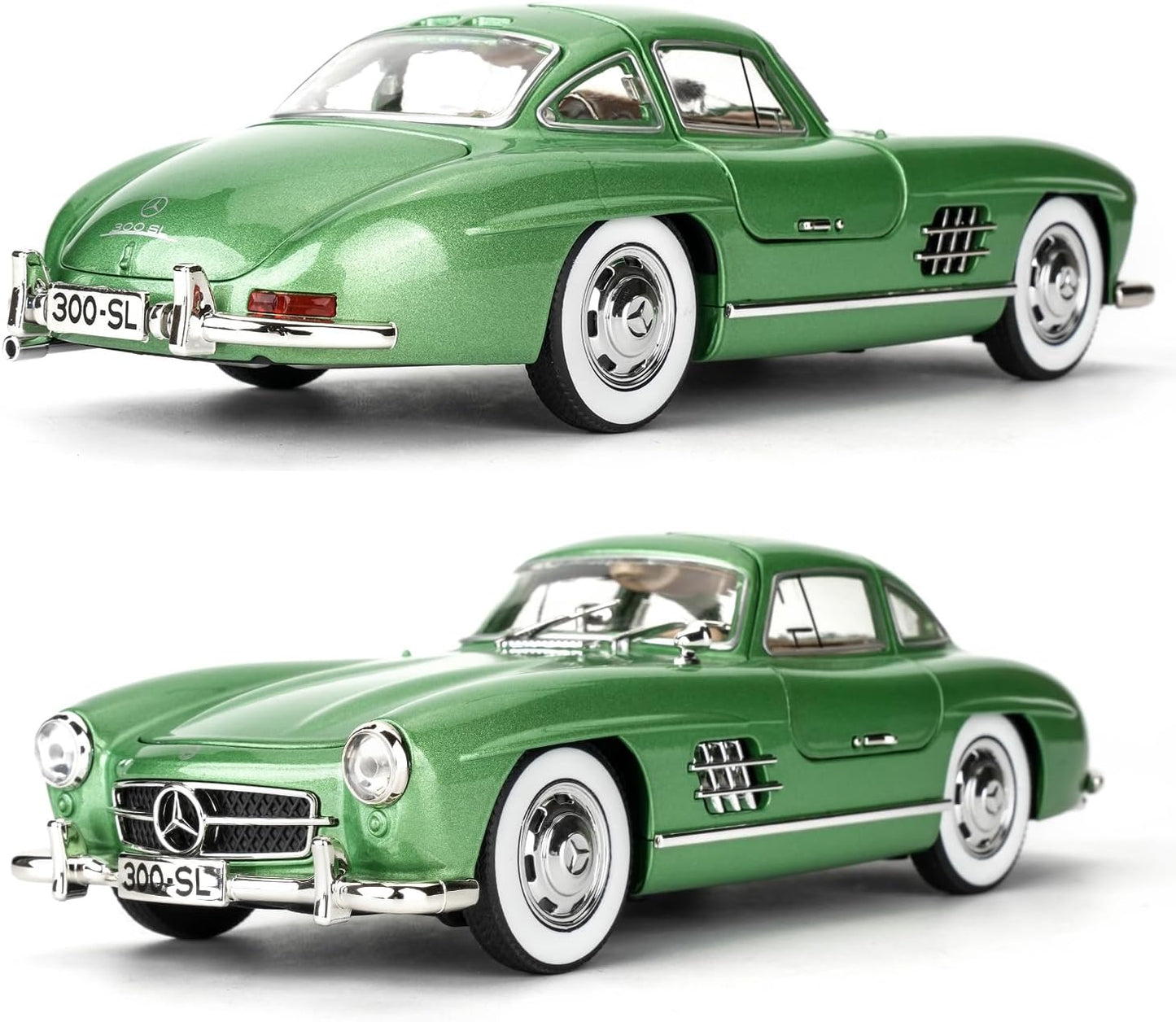 Benz 300 SL Classic Cars Model Car, Zinc Alloy Pull Back Toy car with Sound and Light for Kids Boy Girl Gift