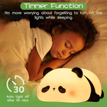 Cute Panda Lamp, Panda Night Light for Kids Sleep, LED Squishy Novelty Animal Silicone Lamps