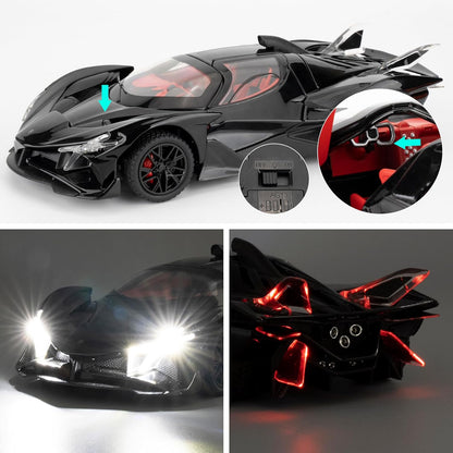 1/24 Apollo EVO Alloy Car Model – Pull Back Function with Realistic Sound & Bright LED Lights