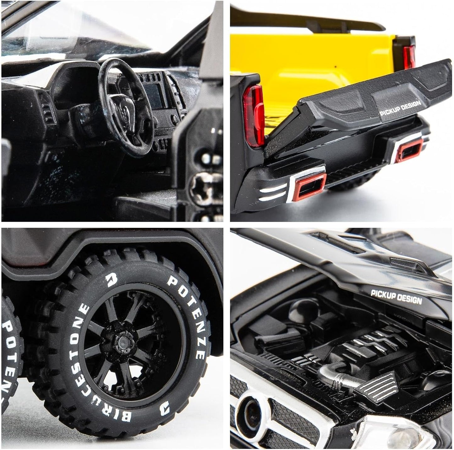 1:28 Mercedes Pickup X-Class Model Car – Diecast Zinc Alloy Pull Back Toy with Sound and Light