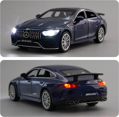 ARNIYAVALA 1/32 Benz AMG GT63 Alloy Diecast Collectible Pull Back Toy Car with Light and Sound Toy