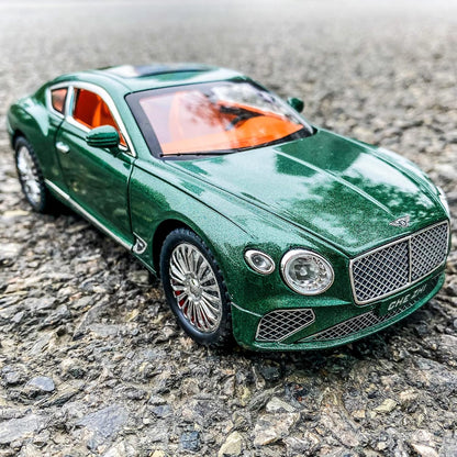 1/24 Bentley Continental GT Model Car Alloy Diecast Toy Car Collectible Pull Back Toy Vehicles with Sound and Light Door Can Be Opened for Girls Boys Gift