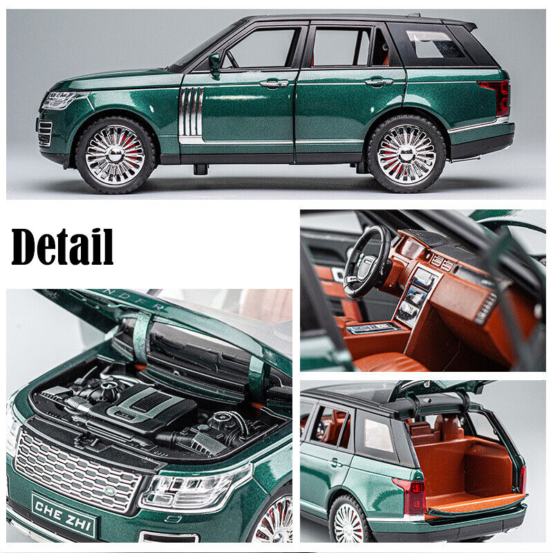 ARNIYAVALA 1:24 Land Rover Range Rover SUV Model Car Toy Collection Sound Light Kid Gift Alloy Metal Pull Back Toy car for Kids with Openable Doors & Light, Music Toy Vehicle for Kids