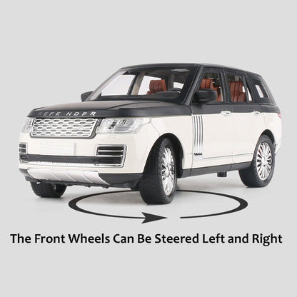 ARNIYAVALA 1:24 Land Rover Range Rover SUV Model Car Toy Collection Sound Light Kid Gift Alloy Metal Pull Back Toy car for Kids with Openable Doors & Light, Music Toy Vehicle for Kids