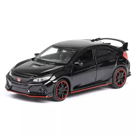 ARNIYAVALA 1:32 Scale Civic Type R Diecast Alloy Metal Pull Back Toy Car 🚗, with Openable Doors 🚪, Music 🎶, Sound 🔊, and Light 💡 Effects