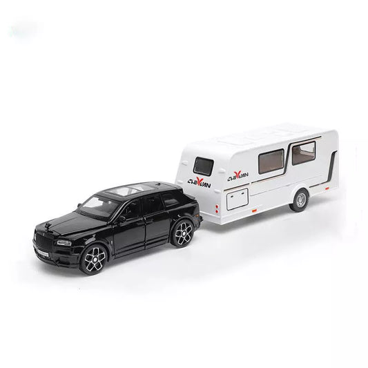 ARNIYAVALA 1:32 Rolls Royce Cullinan Trailer Alloy Model Car Toy - Diecast with Sound & Light Features 🚗✨