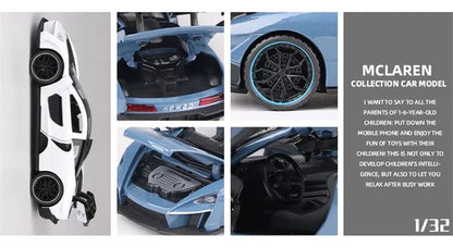 ARNIYAVALA 🚗 1/32 McLaren Senna Alloy Sports Car Model Diecast Toy Vehicle with Sound & Light 🎶💡