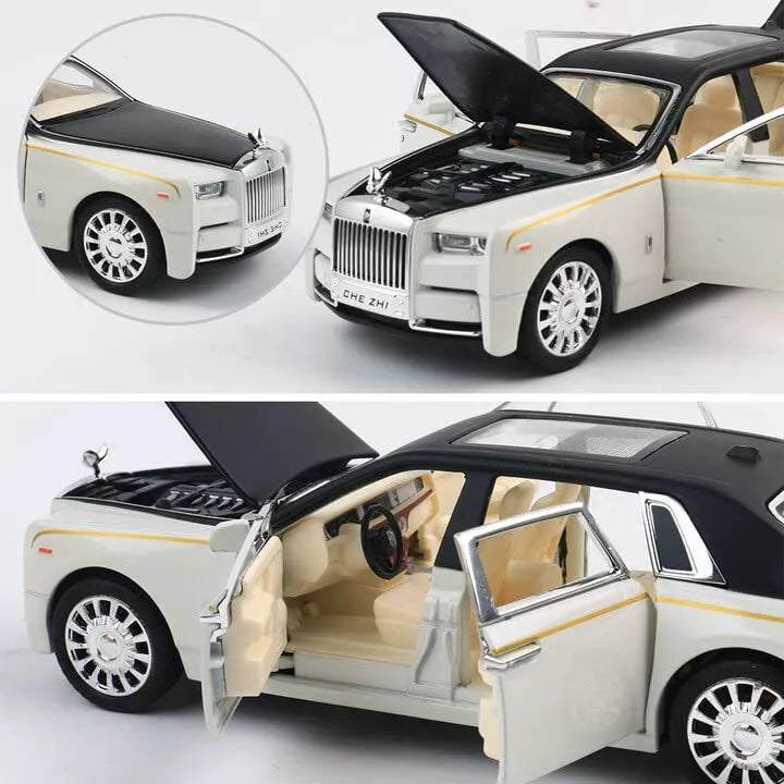 1/32 Rolls-Royce Phantom Model Car,Zinc Alloy Pull Back Toy car with Sound and Light for Kids Boy Girl Gift